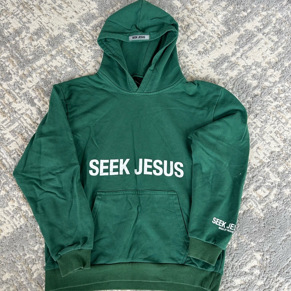 Green SEEK JESUS Sweatshirt Hoodie